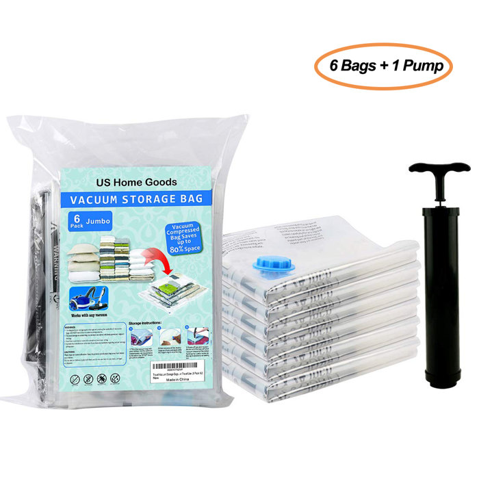 US HOME GOODS Vacuum Storage Sealer Bags, Space Saver Sealed Bags